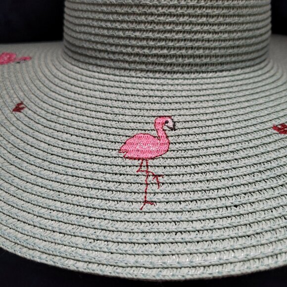 Wide brim flamingo hat - Picture 2 of 5